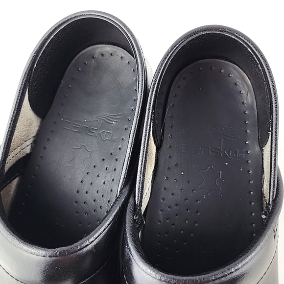 Dansko Women's Black Leather Cabrio Clog Work Shoes Supportive Sz 36 - Picture 11 of 16